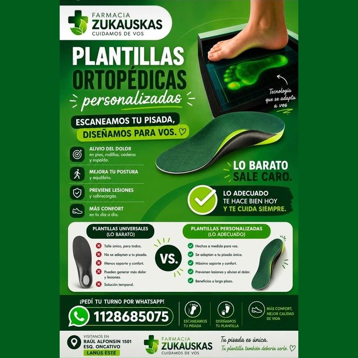 Promoción de plantillas ortopédicas personalizadas en Farmacia Zukauskas